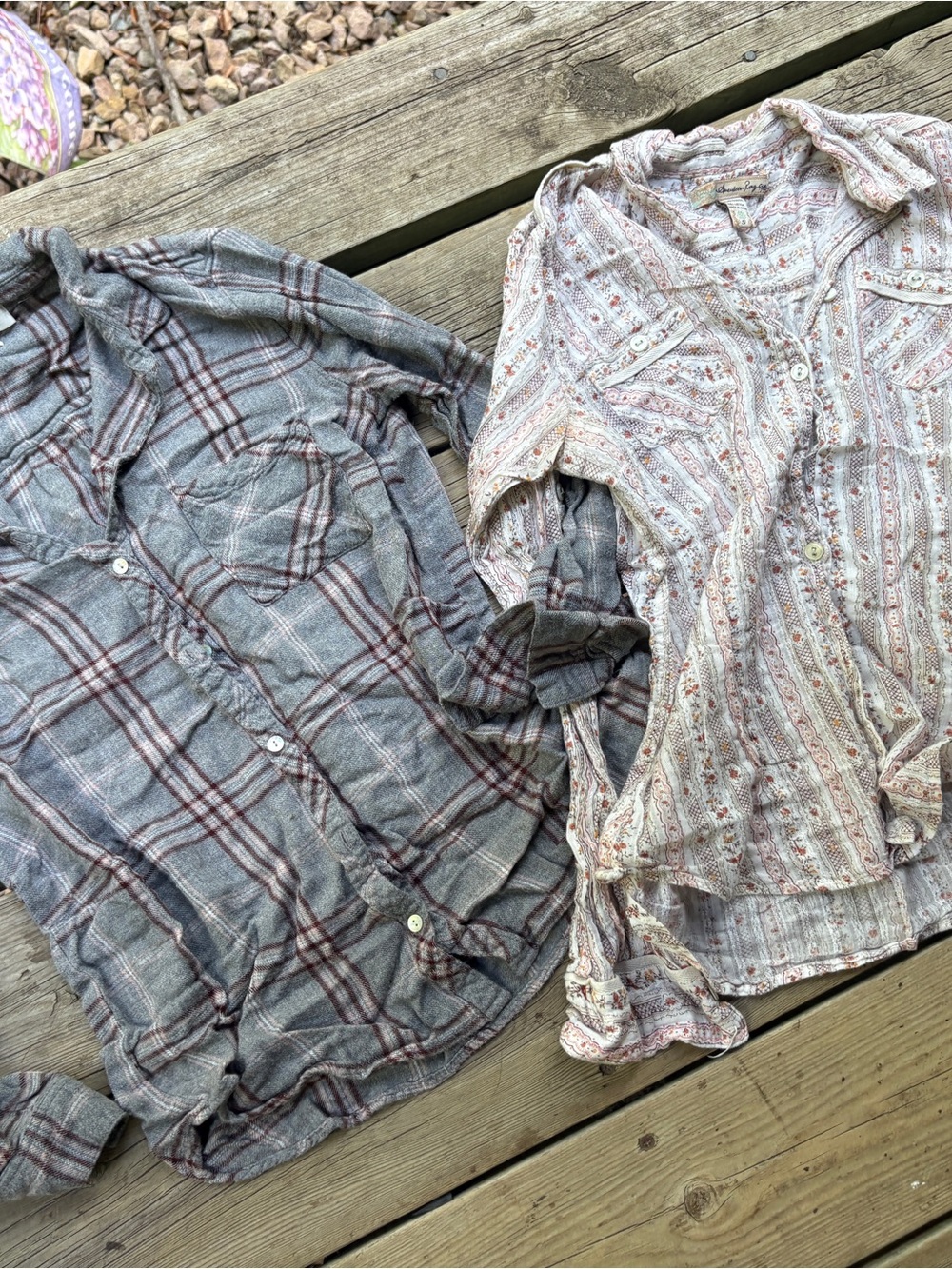 American Rag Be Cool small S bundle lot boho flannel button down shirts tops